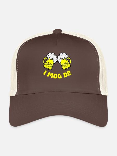 beer i mog di - Trucker Cap - brown/beige - Front