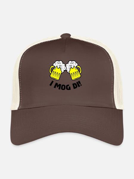 beer i mog di - Trucker Cap - brown/beige - Front