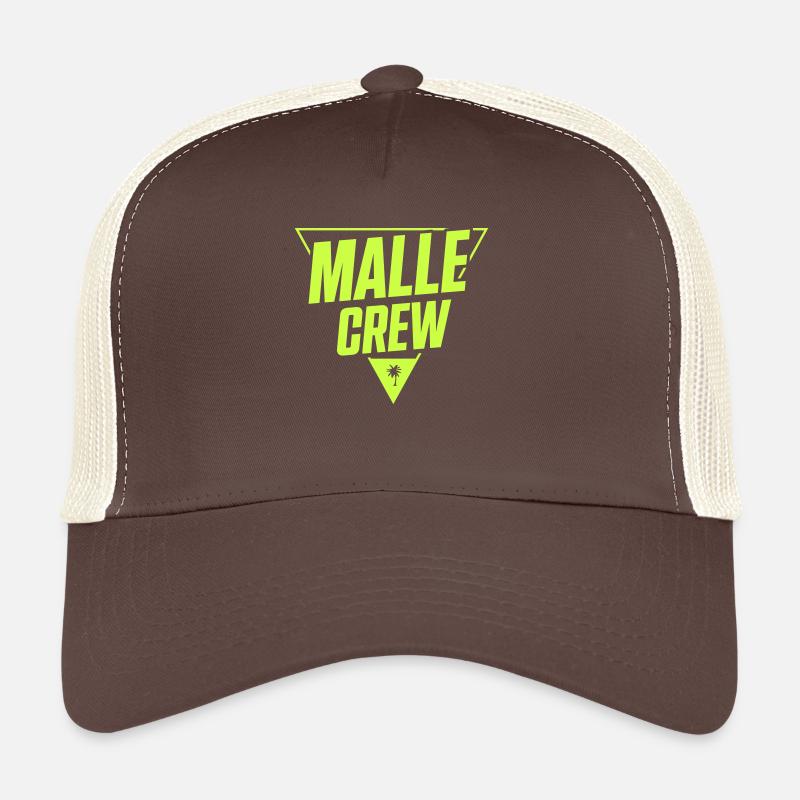 malle crew - Trucker Cap - Braun/Beige