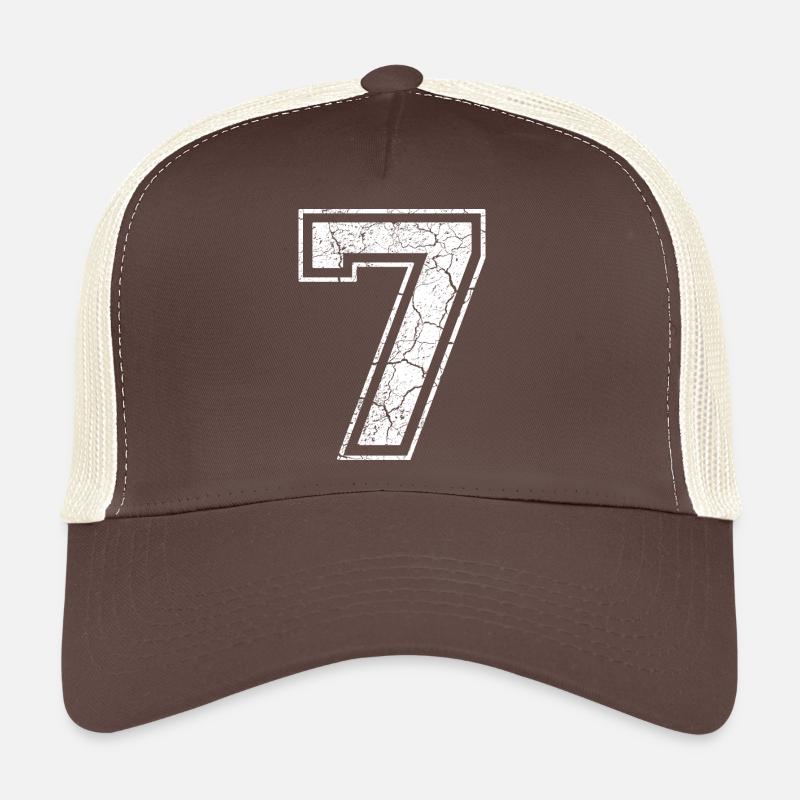 7_seven_sieben_white_weiss (uk) - Trucker Cap - brown/beige