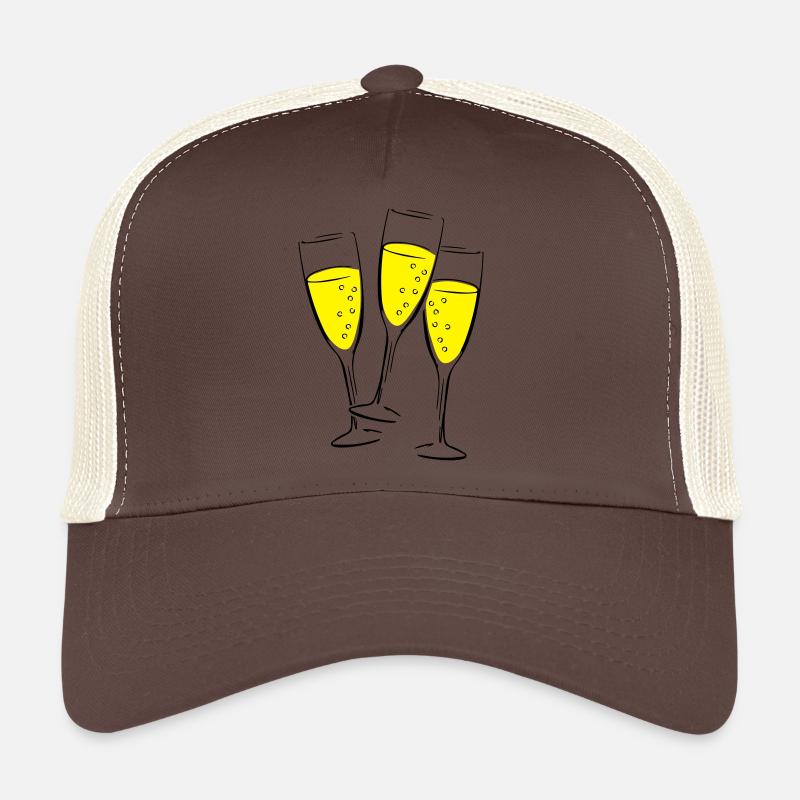 sekt glaeser illustration Trucker Cap