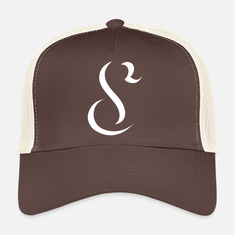 Letter S, name, the letter S - Trucker Cap - brown/beige