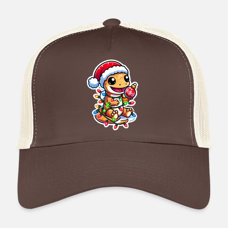Christmas Gecko Gleg Trucker Cap