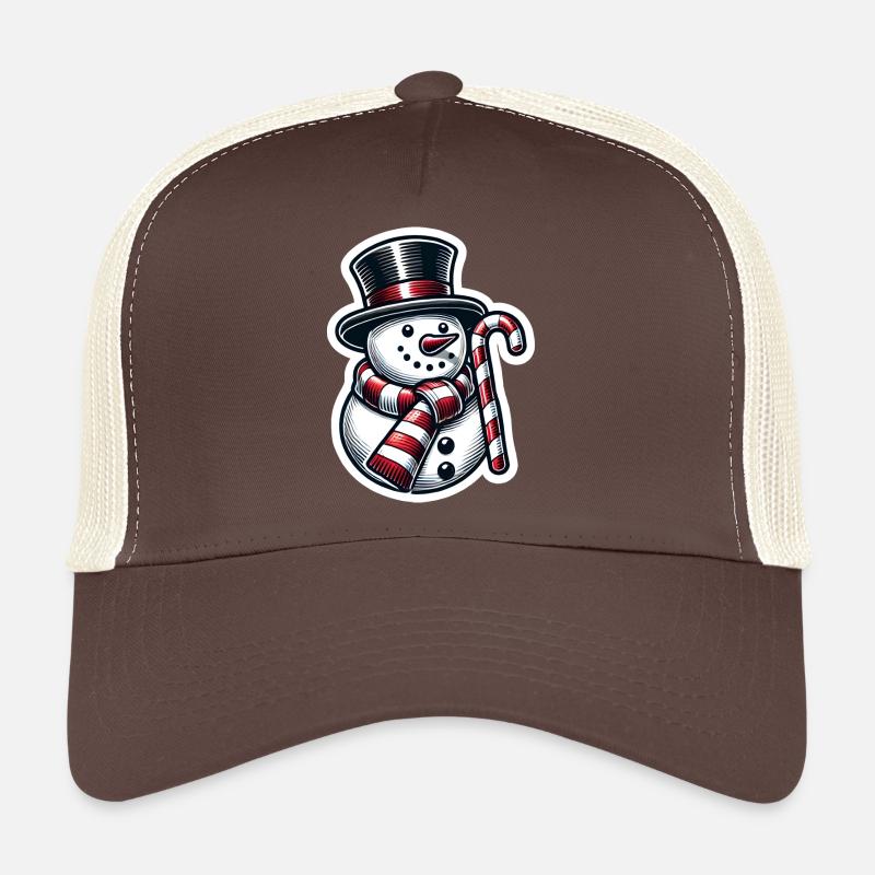 Schneemann mit Zuckerstange Trucker Cap