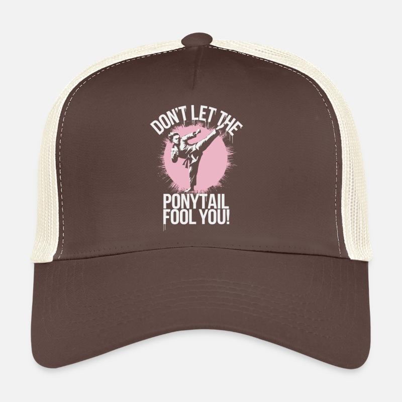 Ponytail with power - Trucker Cap - brown/beige