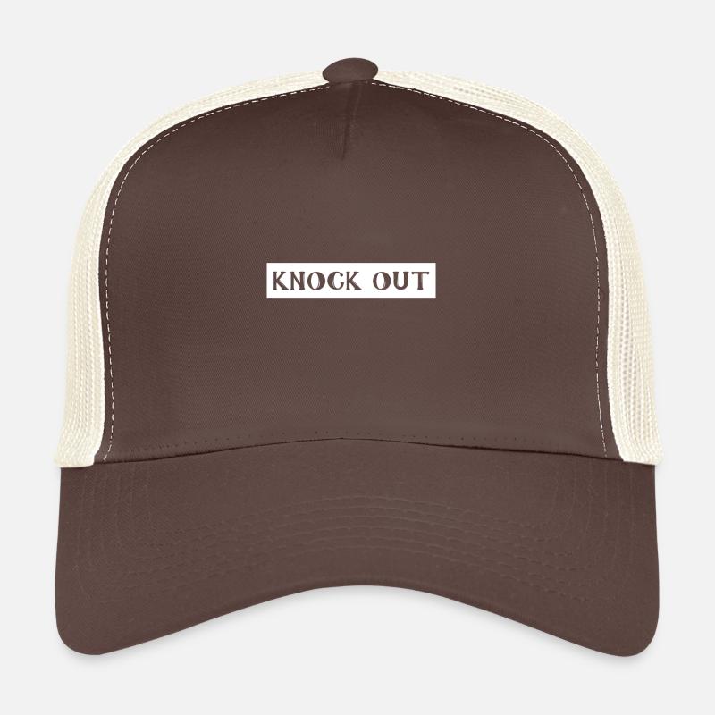 Knock out, K.o., K.O. - Trucker Cap - Braun/Beige