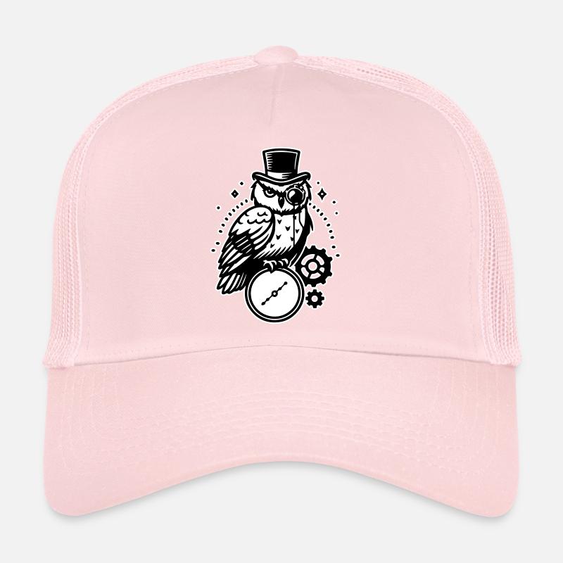 Steampunk Eule und Uhr Design Trucker Cap
