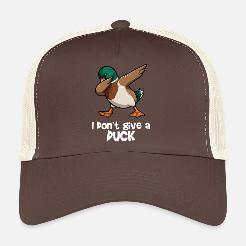 I Dont Give A Duck - Trucker Cap - Braun/Beige