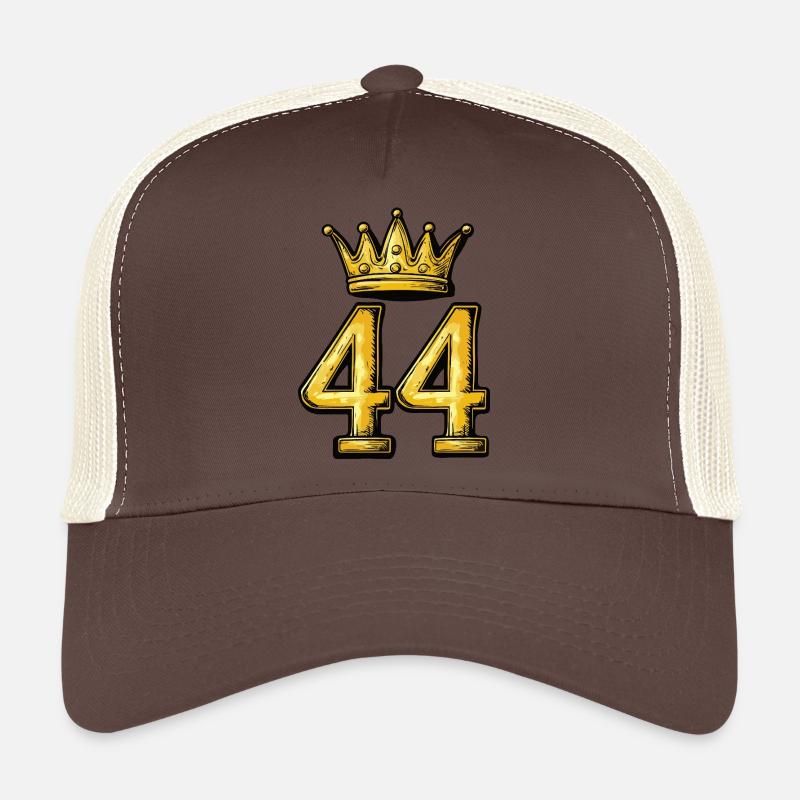 44 Zahl Krone - Trucker Cap - Braun/Beige