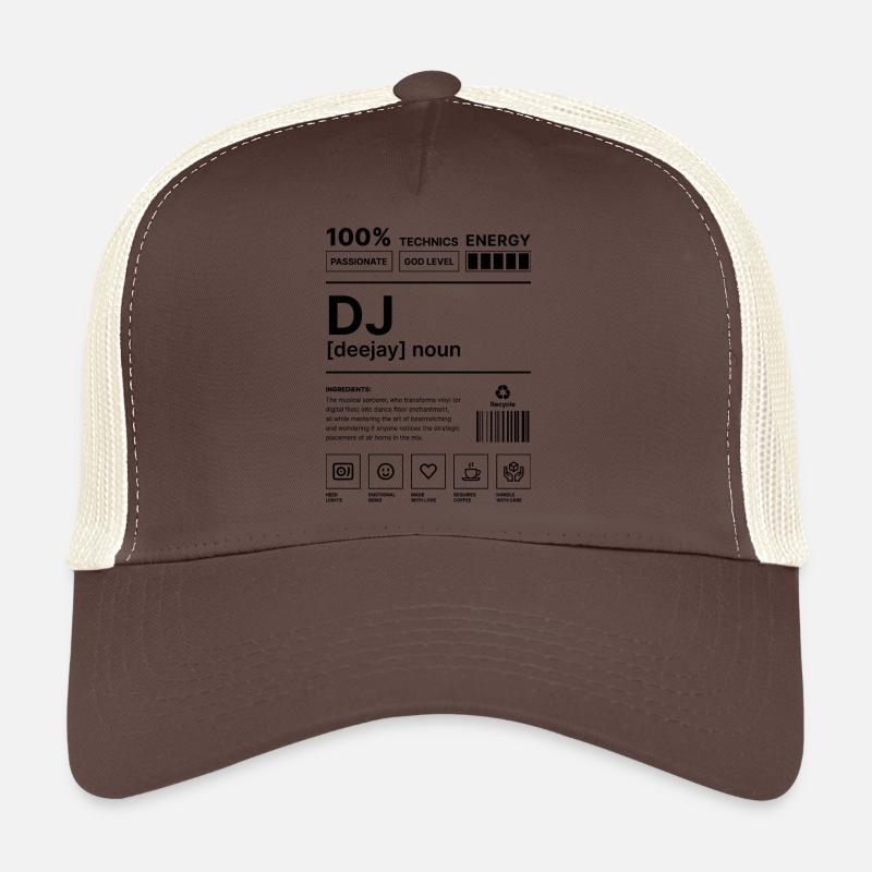 DJ Vibes Black Casquette trucker 