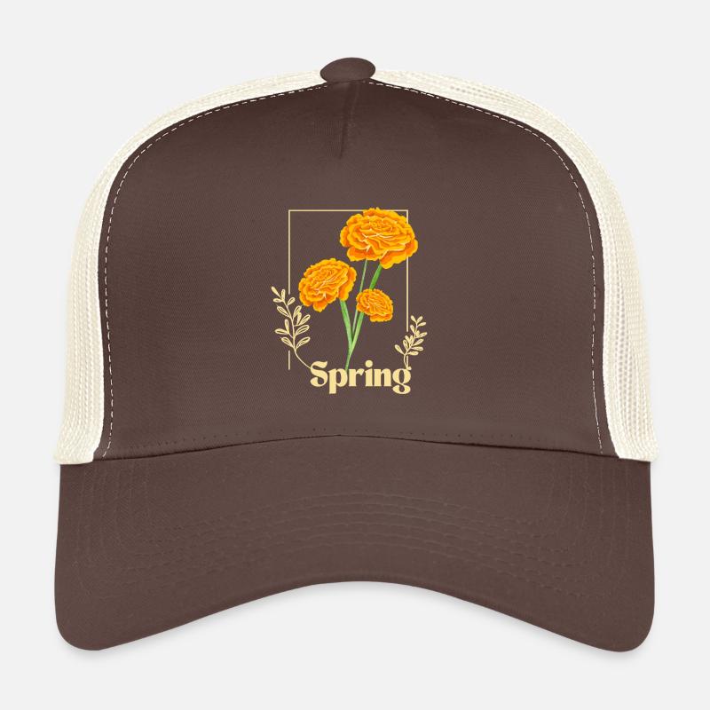 Spring Blumen Orange Trucker Cap