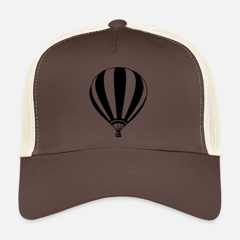 Heißluftballon Ballonfahrer Ballonfahrt (25) - Trucker Cap - Braun/Beige