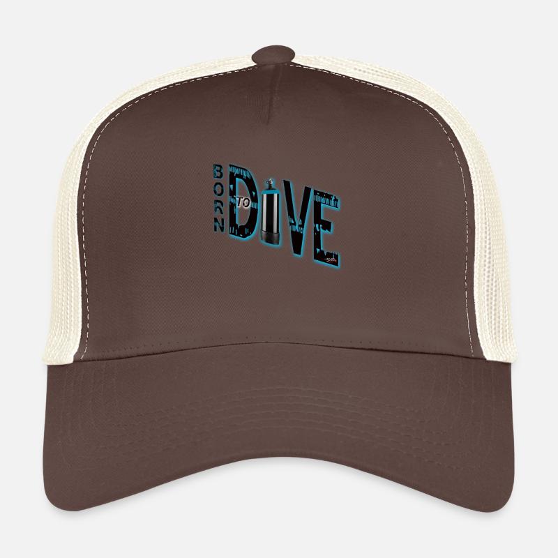 Born to Dive - Trucker Cap - Braun/Beige