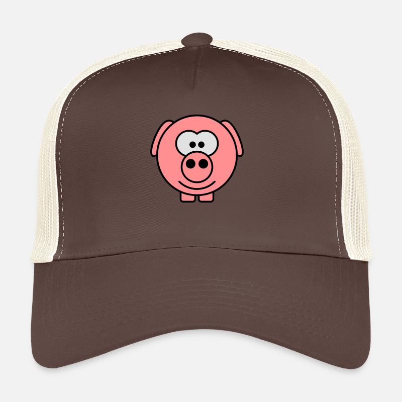 Mignon bande dessinée cochon peeps friendly Casquette trucker 