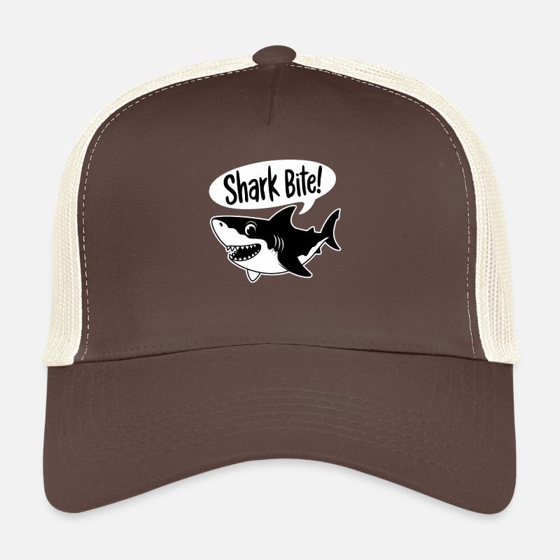 Morsure de requin ! - Drôle de requin Casquette trucker 