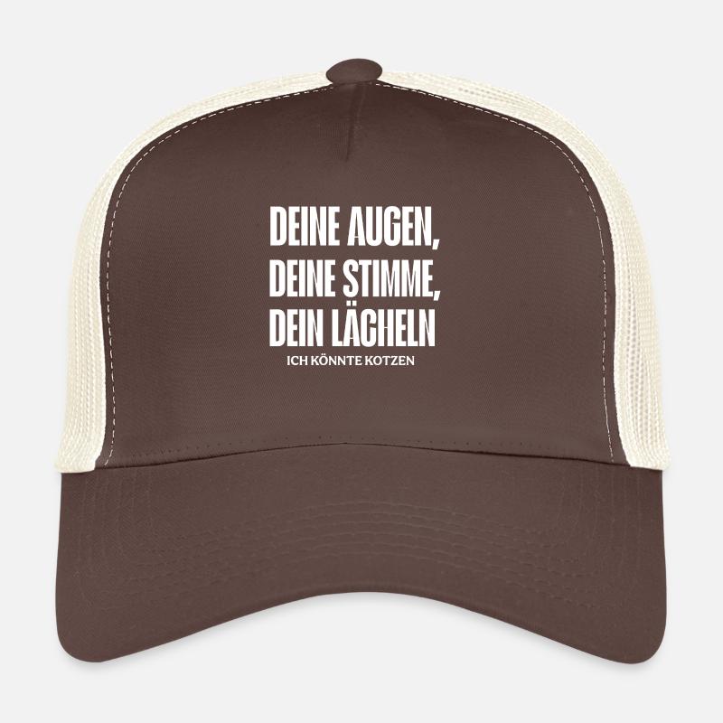I could puke - Trucker Cap - brown/beige