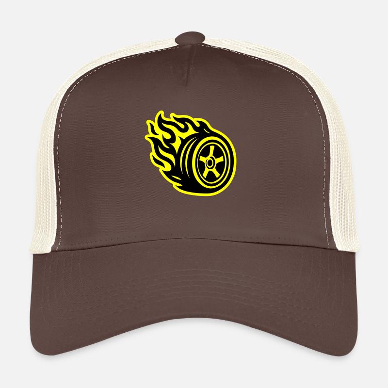 Voiture Tire Flame Casquette trucker 