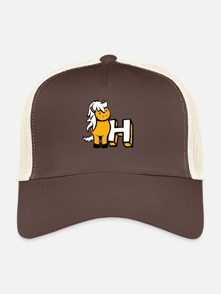 Cheval H Cheval Lettre ABC École d’apprentissage de l’anglais - Casquette trucker  - marron/beige - Devant