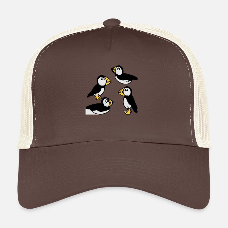 Familie der Papageientaucher - Trucker Cap - Braun/Beige