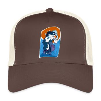 The soda-loving monster - Trucker Cap - brown/beige - Front