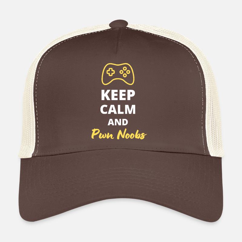 Keep Calm and Pwn Noob - Dominez le Game Casquette trucker 