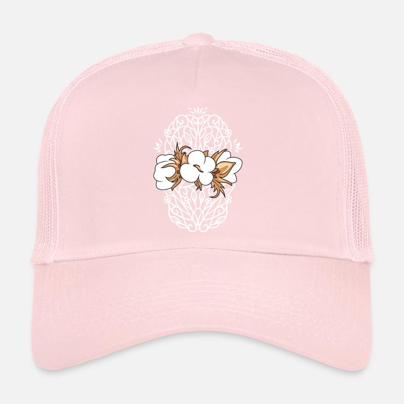 Dekoratives Vintage-Design mit blühender Baumwolle Trucker Cap