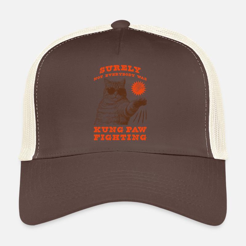 Kung Paw Combat Drôle Chonky Chat Casquette trucker 