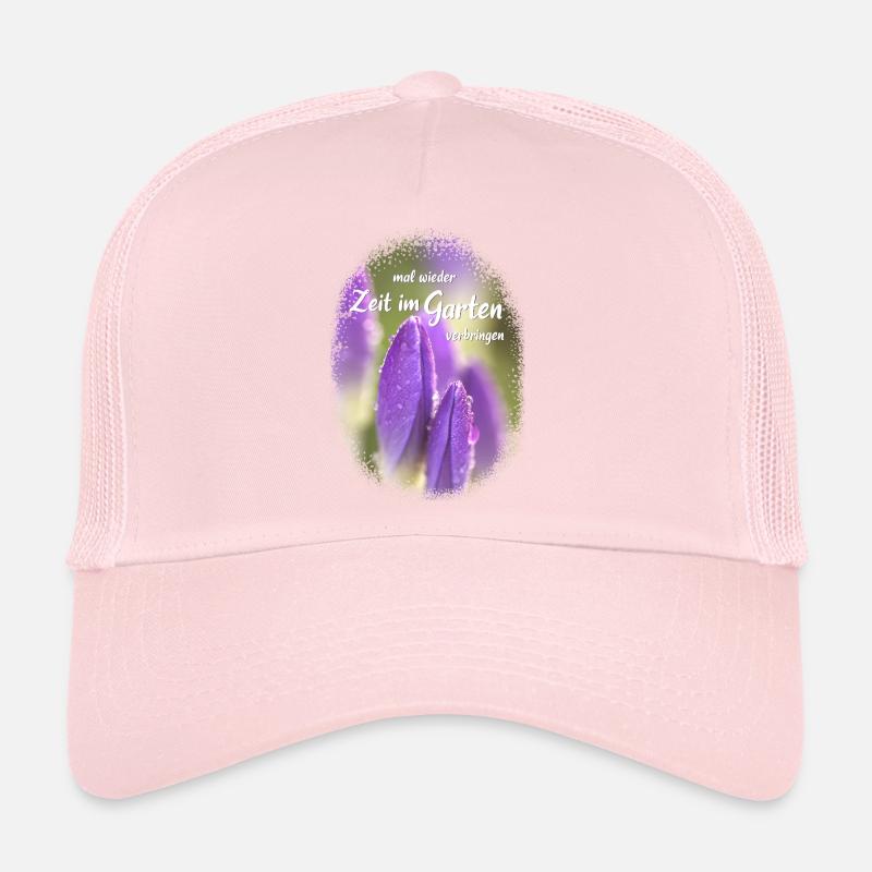 Profitez à nouveau du temps dans le jardin crocus fleur violette Casquette trucker 