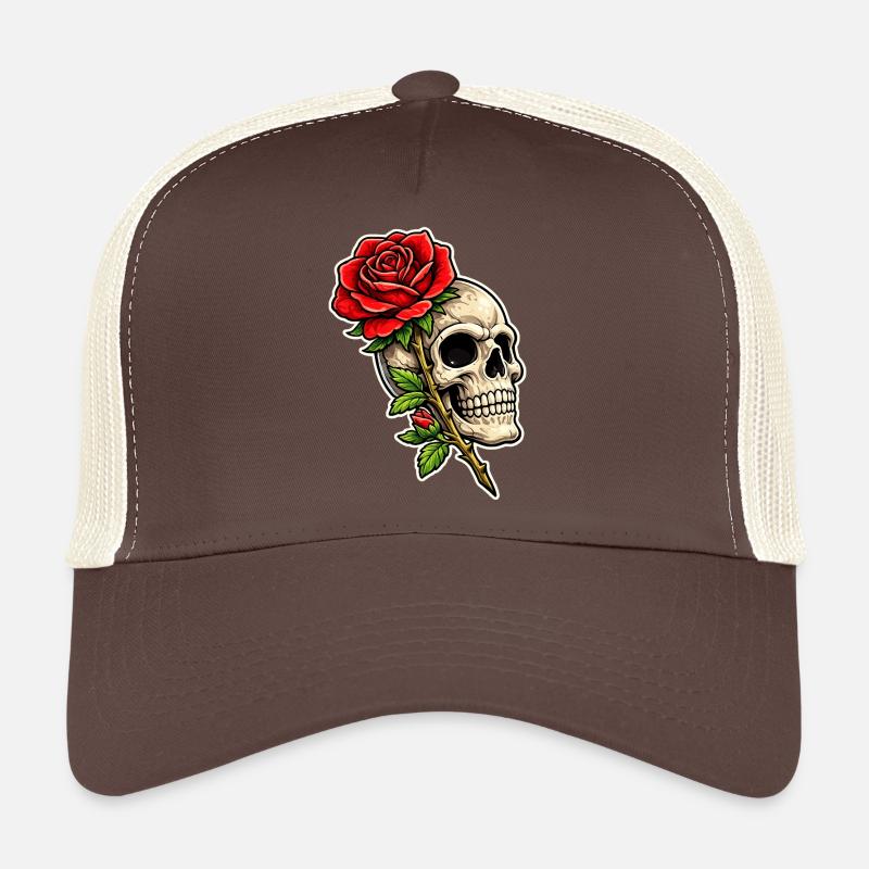 Totenkopf - Trucker Cap - Braun/Beige
