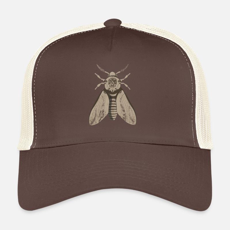 Schädelmotte im Steampunk-Stil Trucker Cap