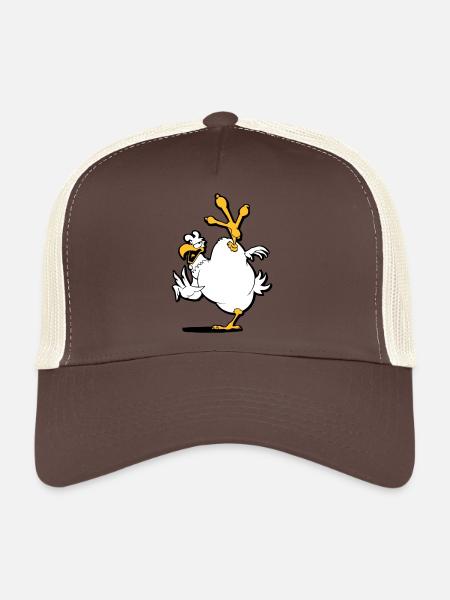 kung_fu_chicken - Trucker Cap - brown/beige - Front