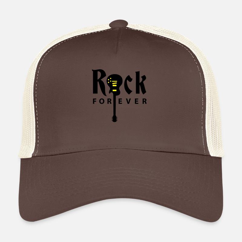 rock_gitarre_b_klein_01_2c - Casquette trucker  - marron/beige