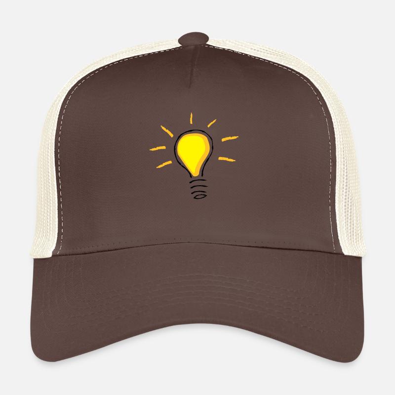 Yellow light bulb turned on Trucker Cap