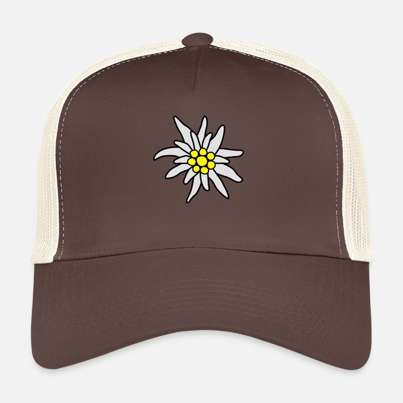 Fleur, edelweiss Casquette trucker 