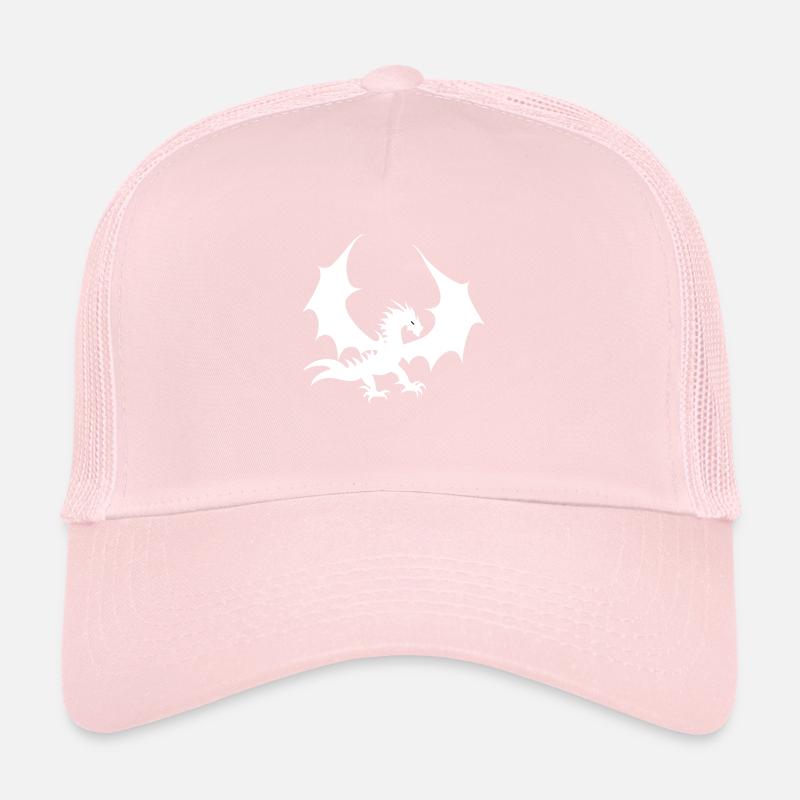 Cool White Dragon Trucker Cap
