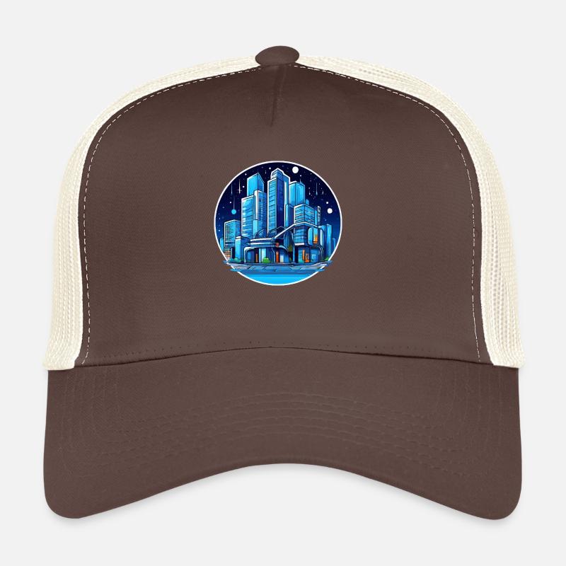 Ciel nocturne de la ville Casquette trucker 