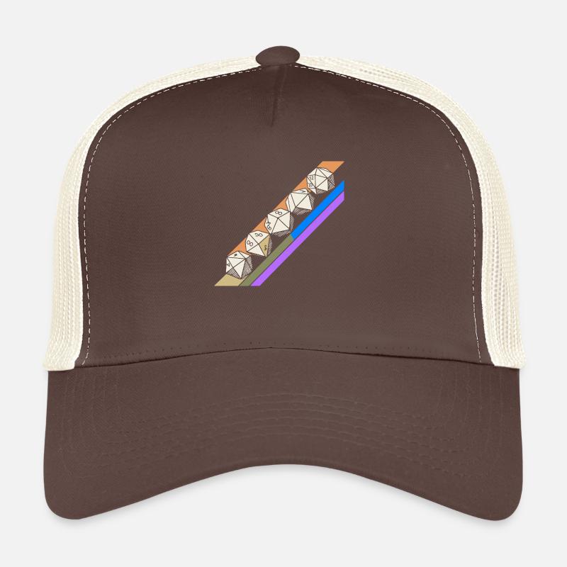 Retro Minimalistisches Polyedrisches Würfelset Tischplatte RPGP Trucker Cap