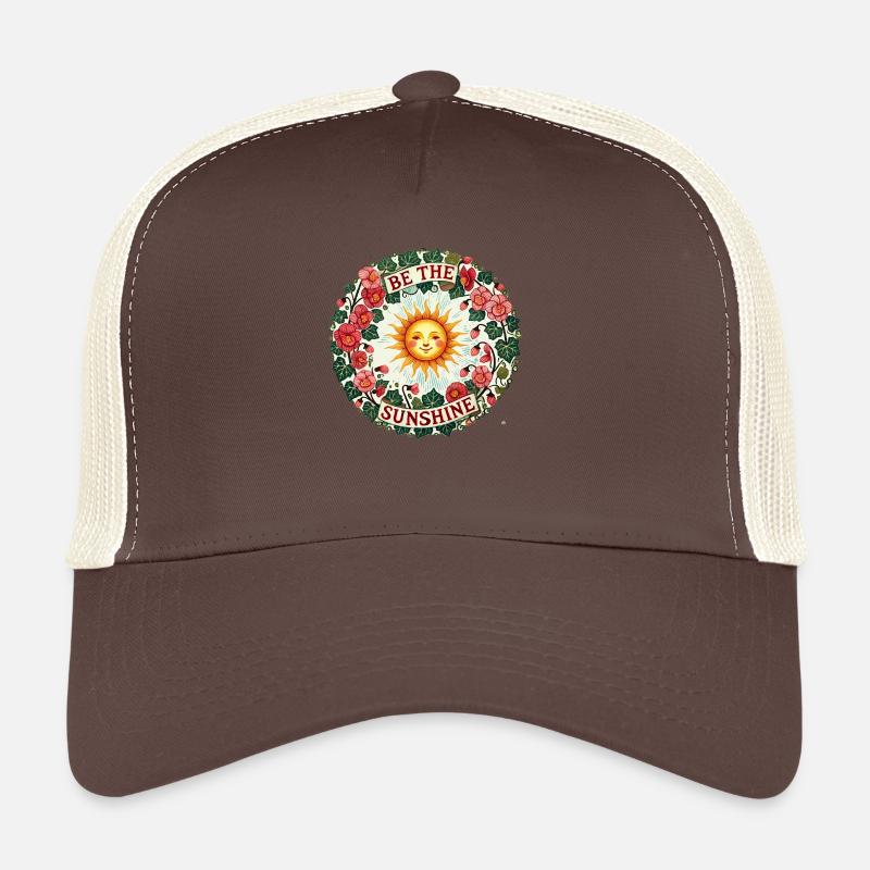 Be the Sunshine – Uplifting Retro Positivity Design Trucker Cap