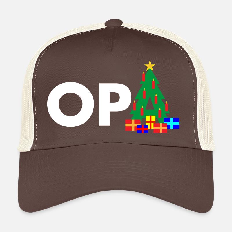 Opa Weihnachtsbaum - Trucker Cap - Braun/Beige