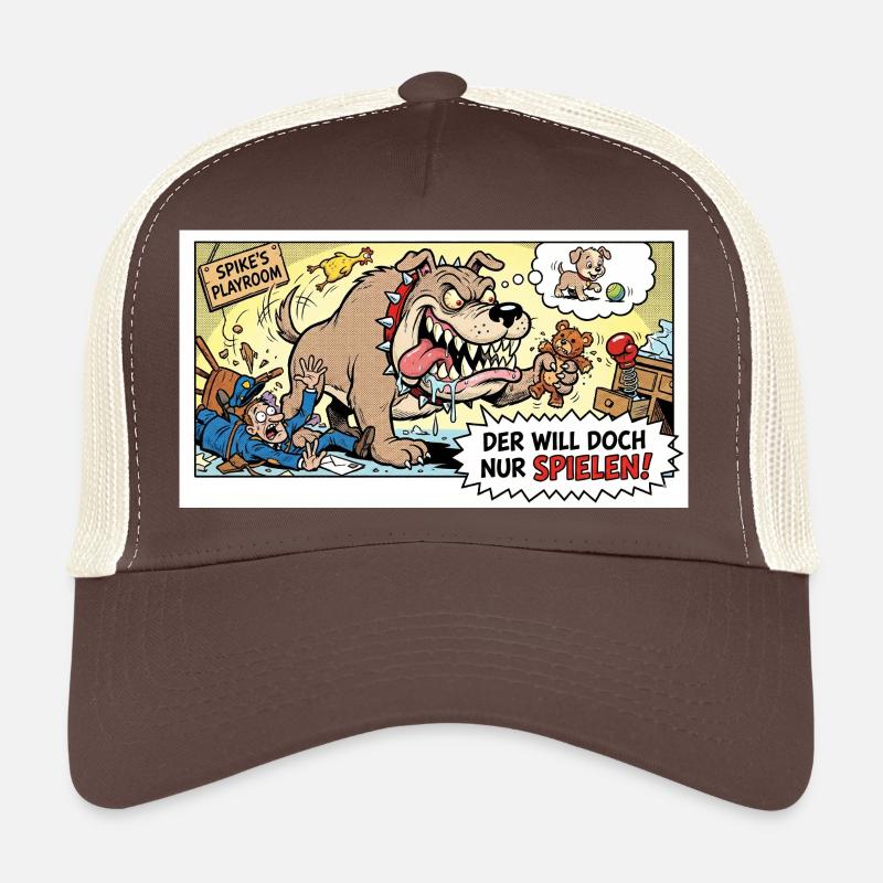 Der will doch nur spielen - Trucker Cap - Braun/Beige
