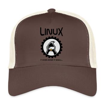 Linux fait ce qu'il doit - Casquette trucker  - marron/beige - Devant