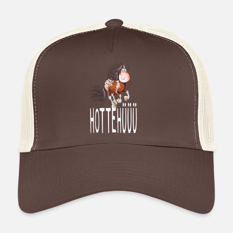 Hottehüüü Pferdchen - Reiter - Pferd - Comic - Trucker Cap - Braun/Beige