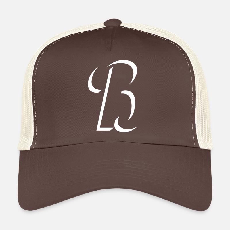 Letter B, Name, der Buchstabe B - Trucker Cap - Braun/Beige