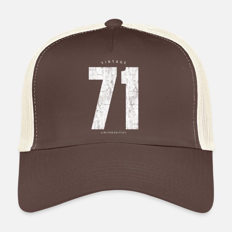 Édition limitée Vintage 71 - Casquette trucker - marron/beige