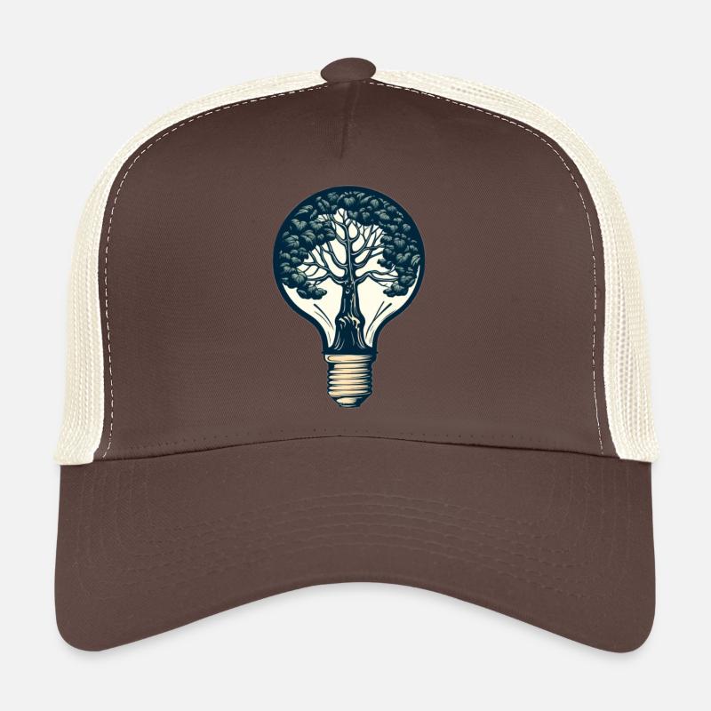 Der Baum in der Lampe - Trucker Cap - Braun/Beige