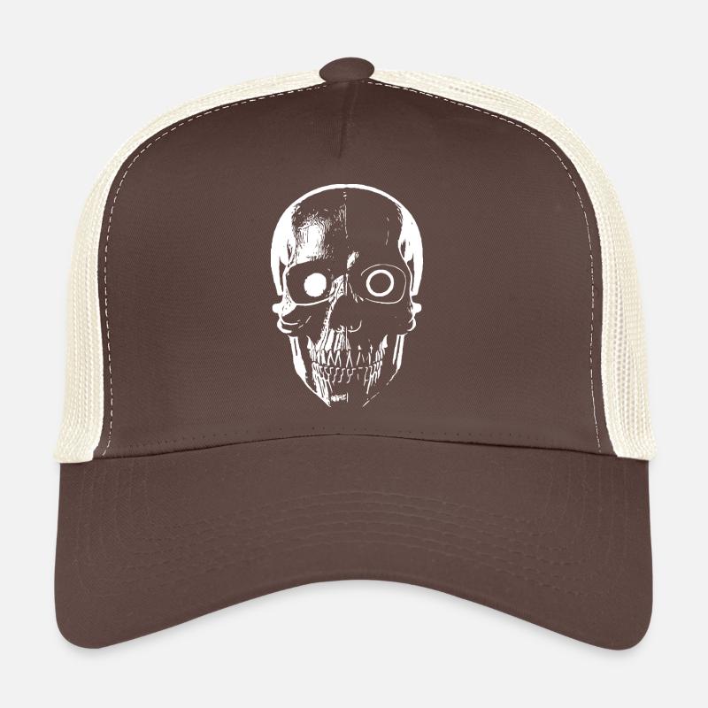 Sci-Fi Cyborg Skull Trucker Cap