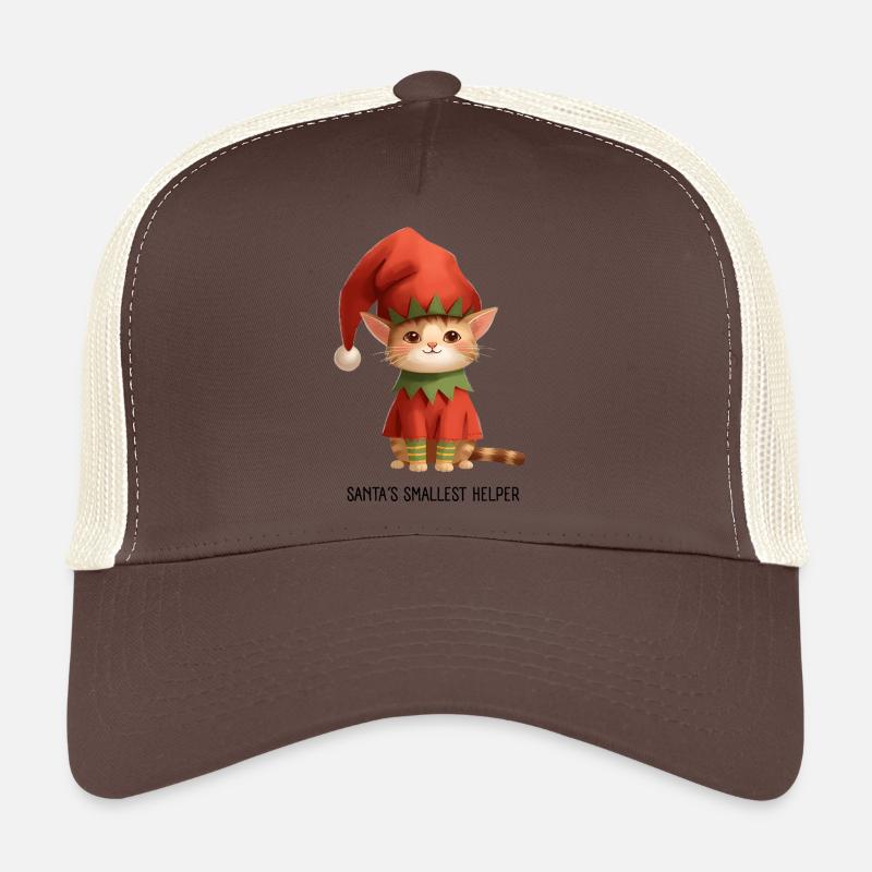Playful Christmas kitten print Trucker Cap