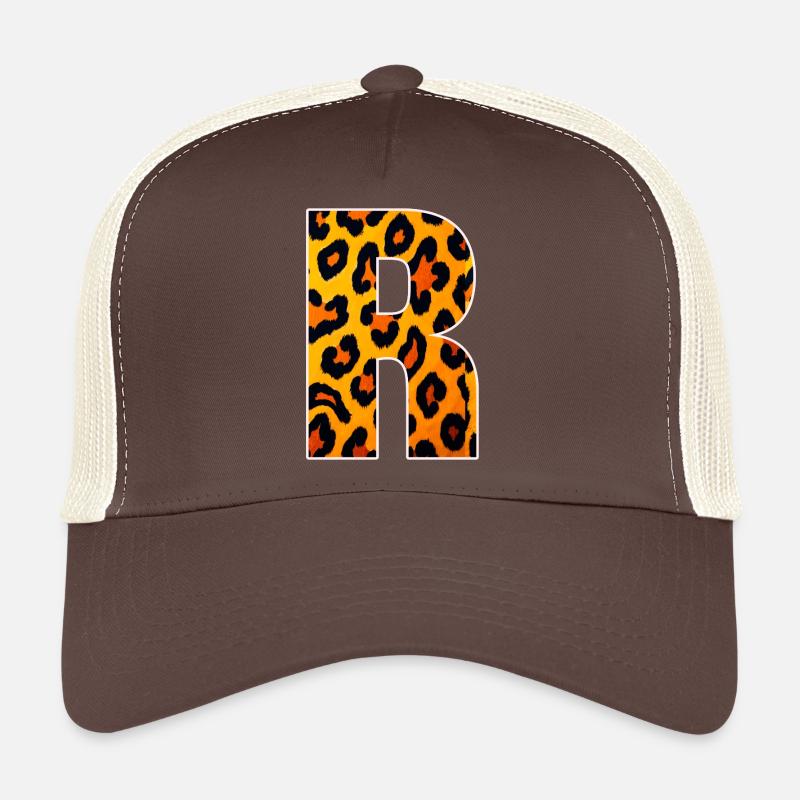 Leopard_Buchstabenmuster_-_R Trucker Cap