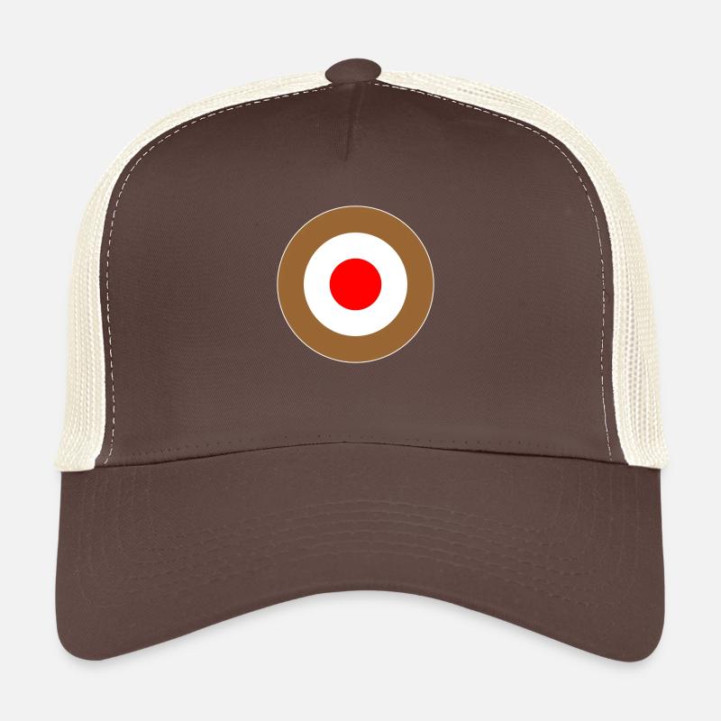 Hamburg Braun Weiss Rot Mod Target DigitalDirekt - Trucker Cap - Braun/Beige
