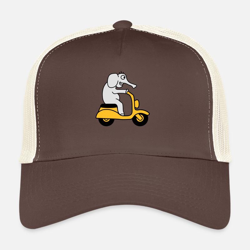 Moped Elephant Trucker Cap